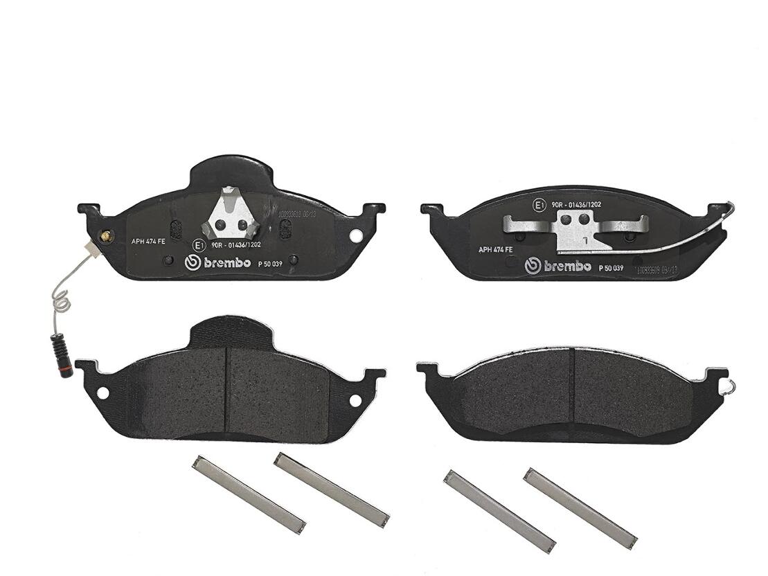 Mercedes Disc Brakes Kit -  Pads Front (Low-Metallic) - Brembo P50039